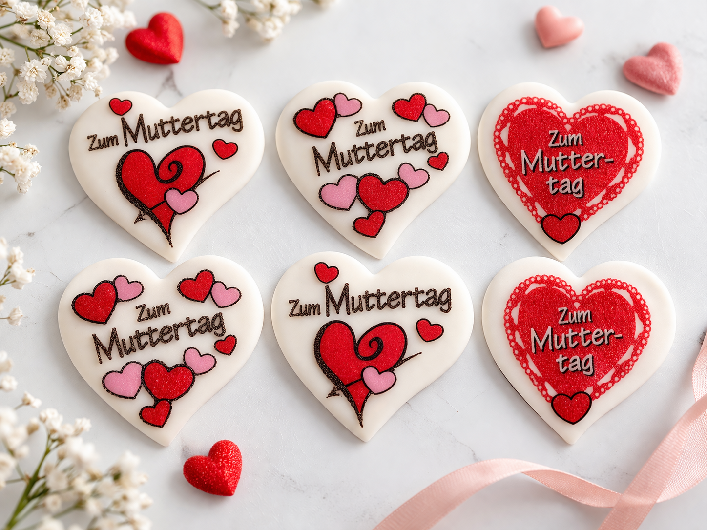 Herzen "Zum Muttertag" 