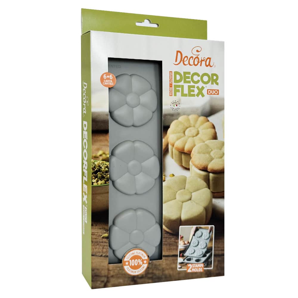 Silikonform Duo Fiore – 2er Set mit 6 Mulden für süße & herzhafte Kreationen