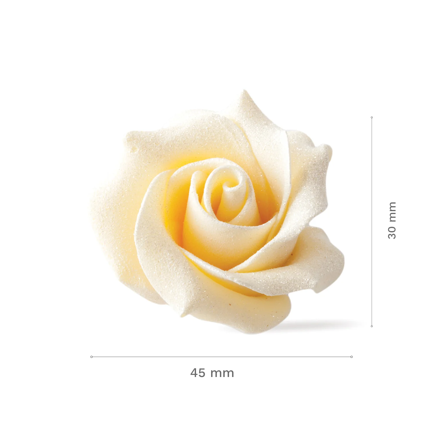 Schokoladekoration Rosen – weiße Schokolade – 3 Stück