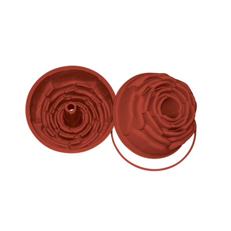 Martellato Kuchenform Rose – Silikonform mit Rosenrelief und Stützring, Ø220mm