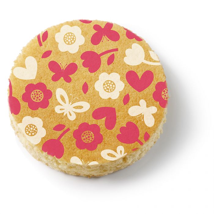 Essbares Transfer Sheet Fiori Pop Blumen und Schmetterlinge  30x40 cm – 1 Bogen für Teig, Gebäck & Backdekor