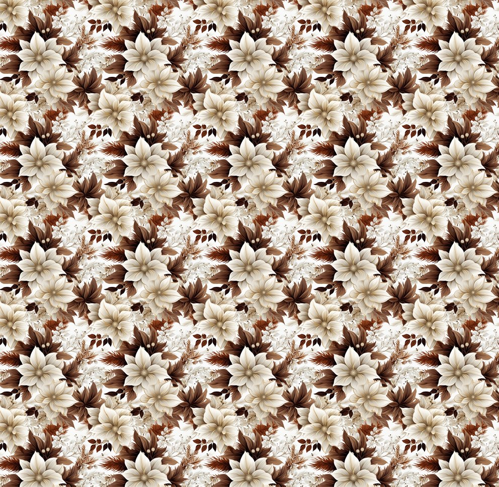 Schokoladen Transferfolie Blumen braun