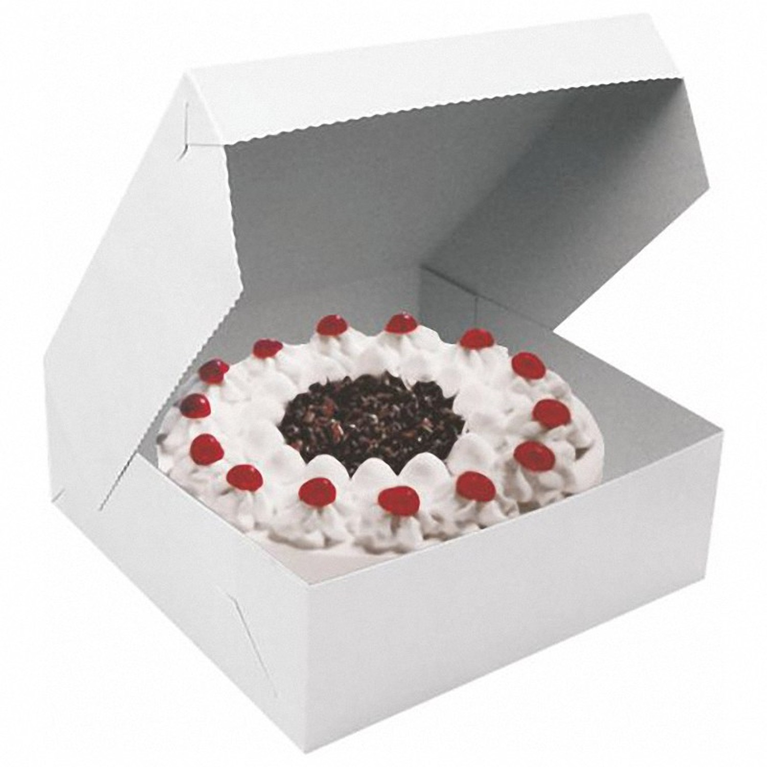 Kuchenkarton - Tortenkarton, 25x25x10cm, weiß, 50 Stk. 