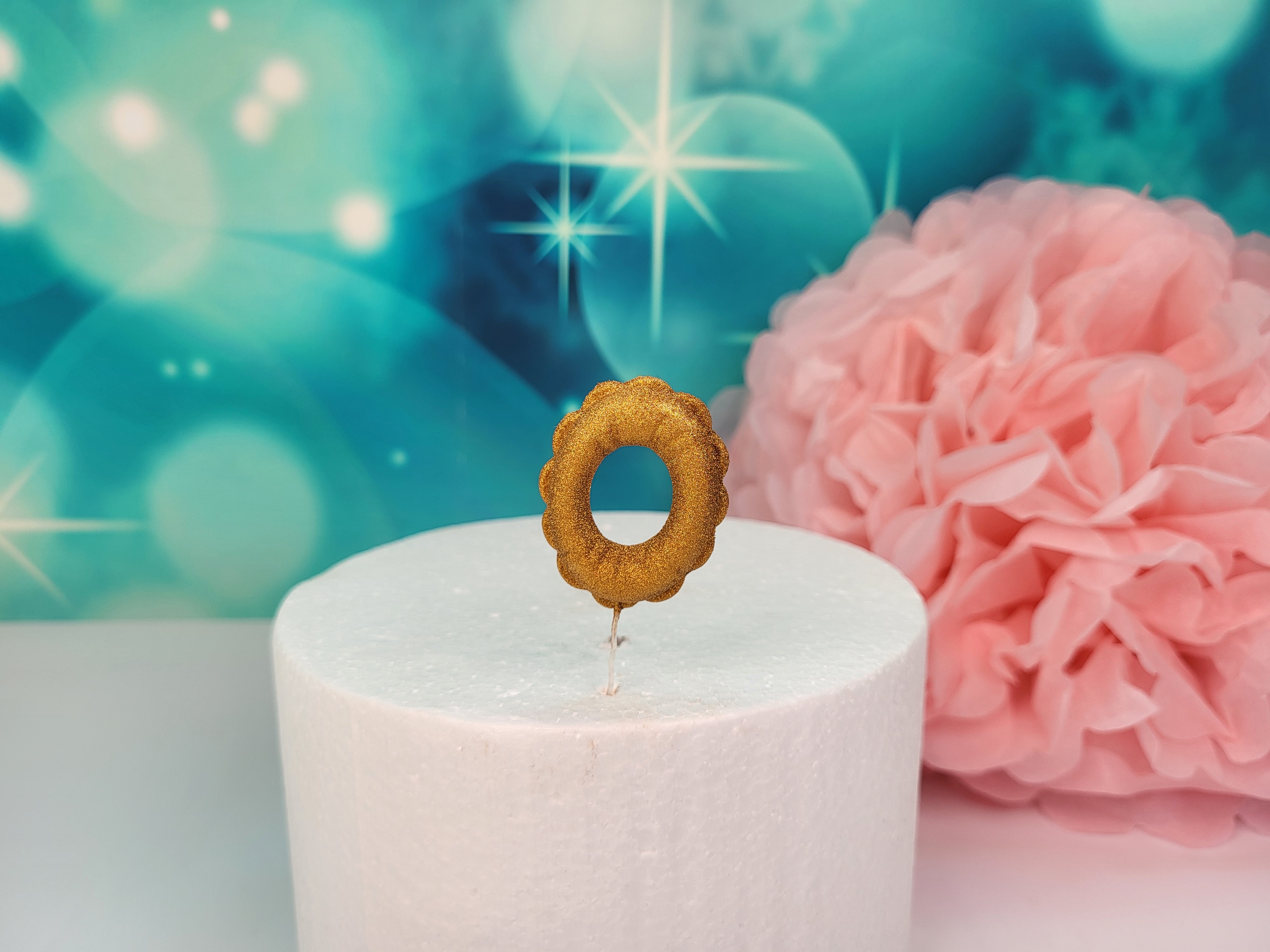 Fondant Zahl 0 - Gold