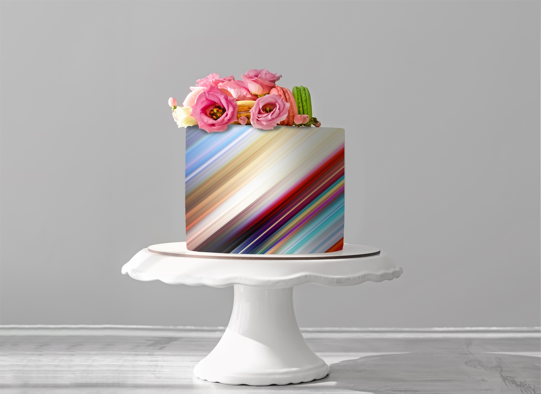 Deko Fondant quergestreift