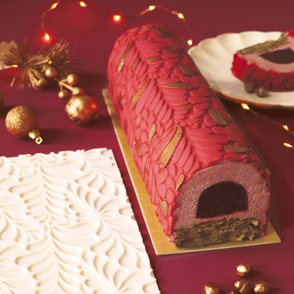 Bûche Backform-Set Ondine mit Insert & Strukturmatte