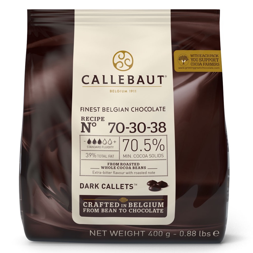 Callebaut Callets 400g dunkel 70,5% Kakao