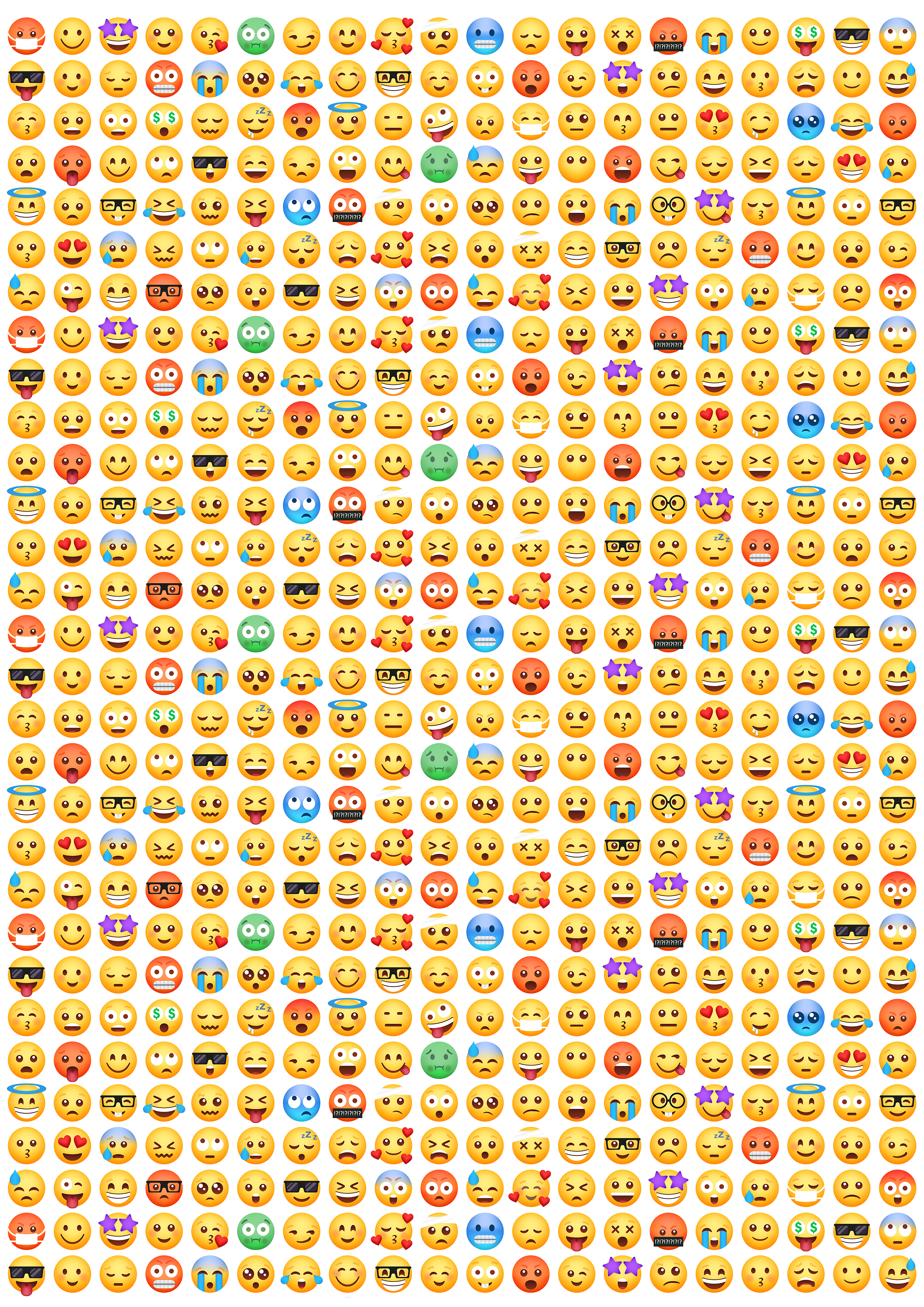 Schokoladen Transferfolien Smileys