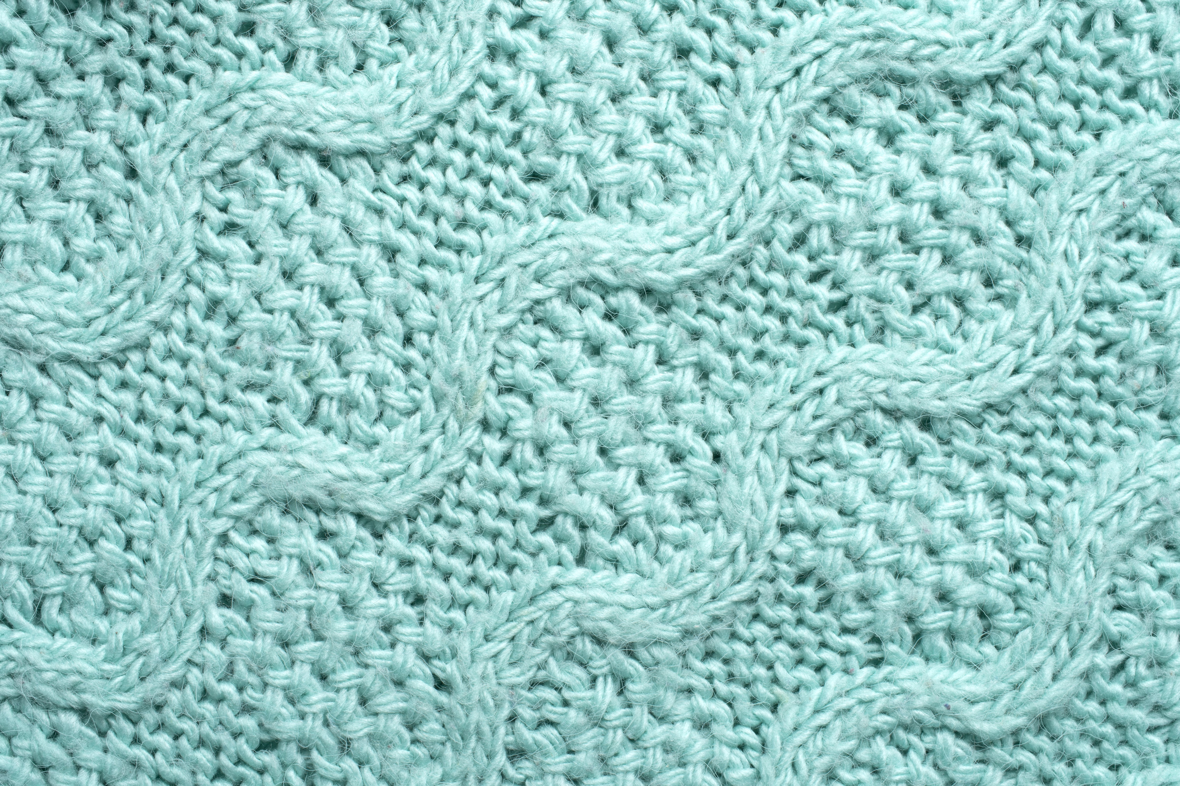 Deko Fondant Strickmuster türkis