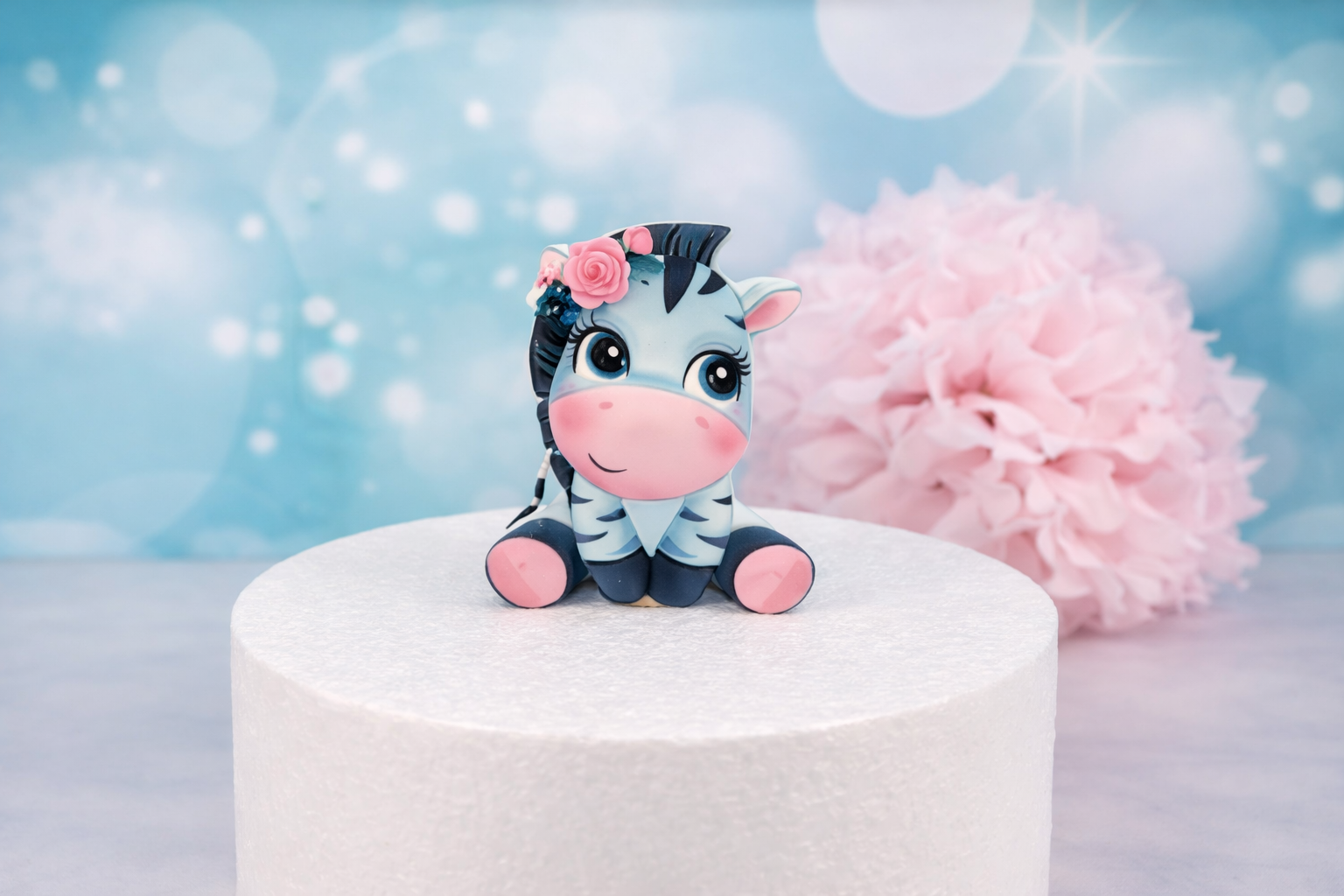 Cake Topper Zebra – Handgefertigte Tier-Tortendeko für Safari & Kindergeburtstag