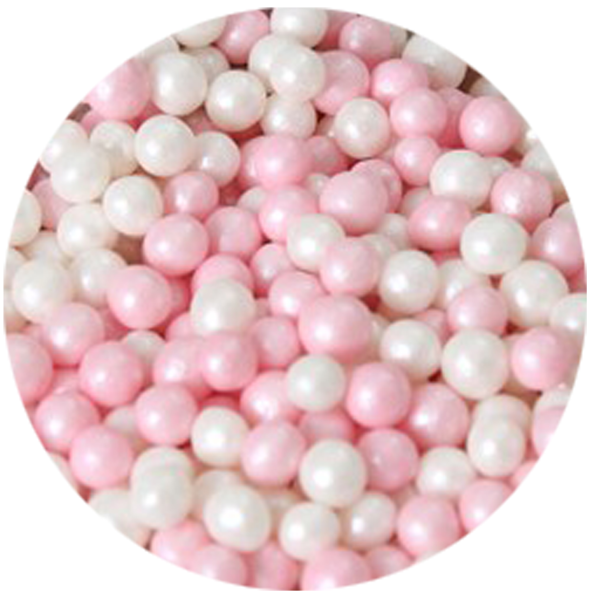 Soft Perlen weiß/rosa