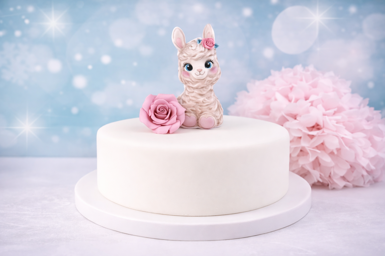 Cake Topper Alpaka – trendige Tortendeko für Kindergeburtstag & Tier-Mottos
