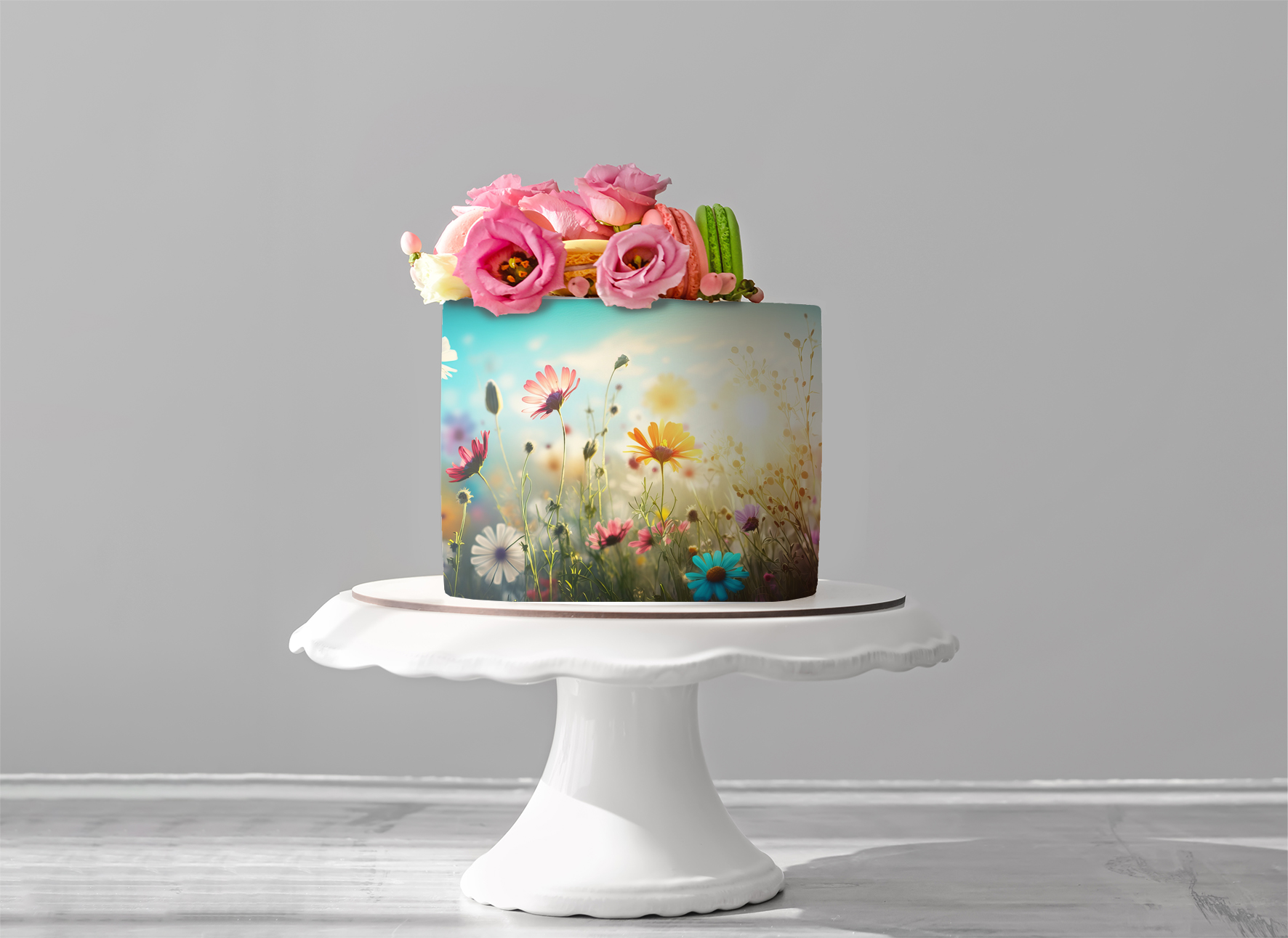 Deko Fondant  Blumenwiese