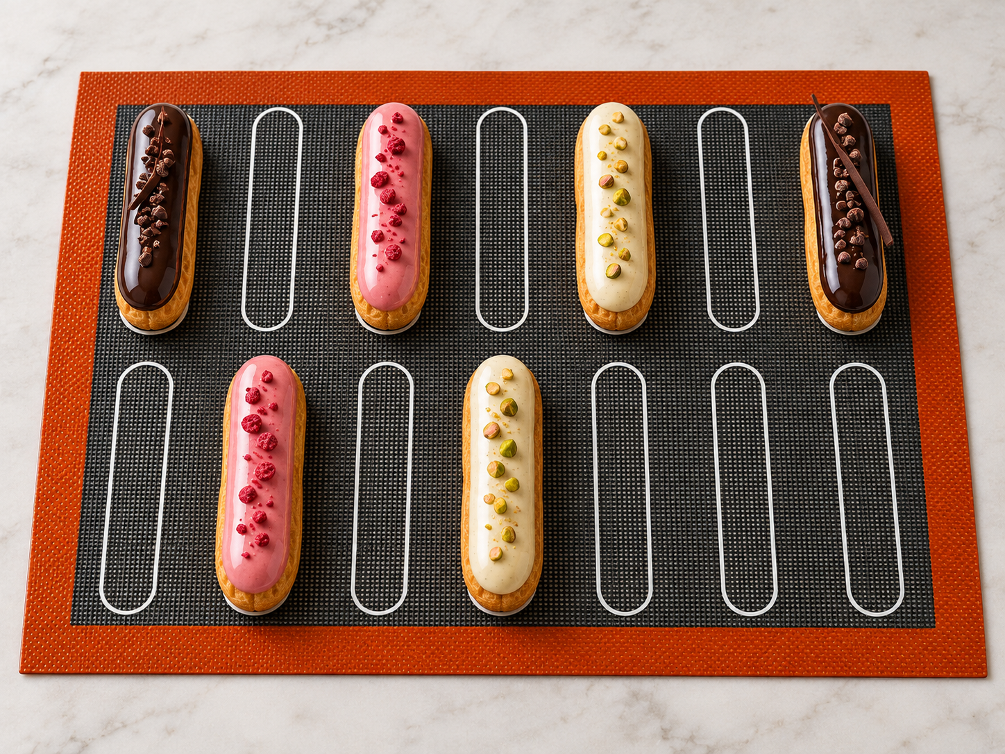 Air Silikonbackmatte Éclair & Choux | 30 x 40 cm