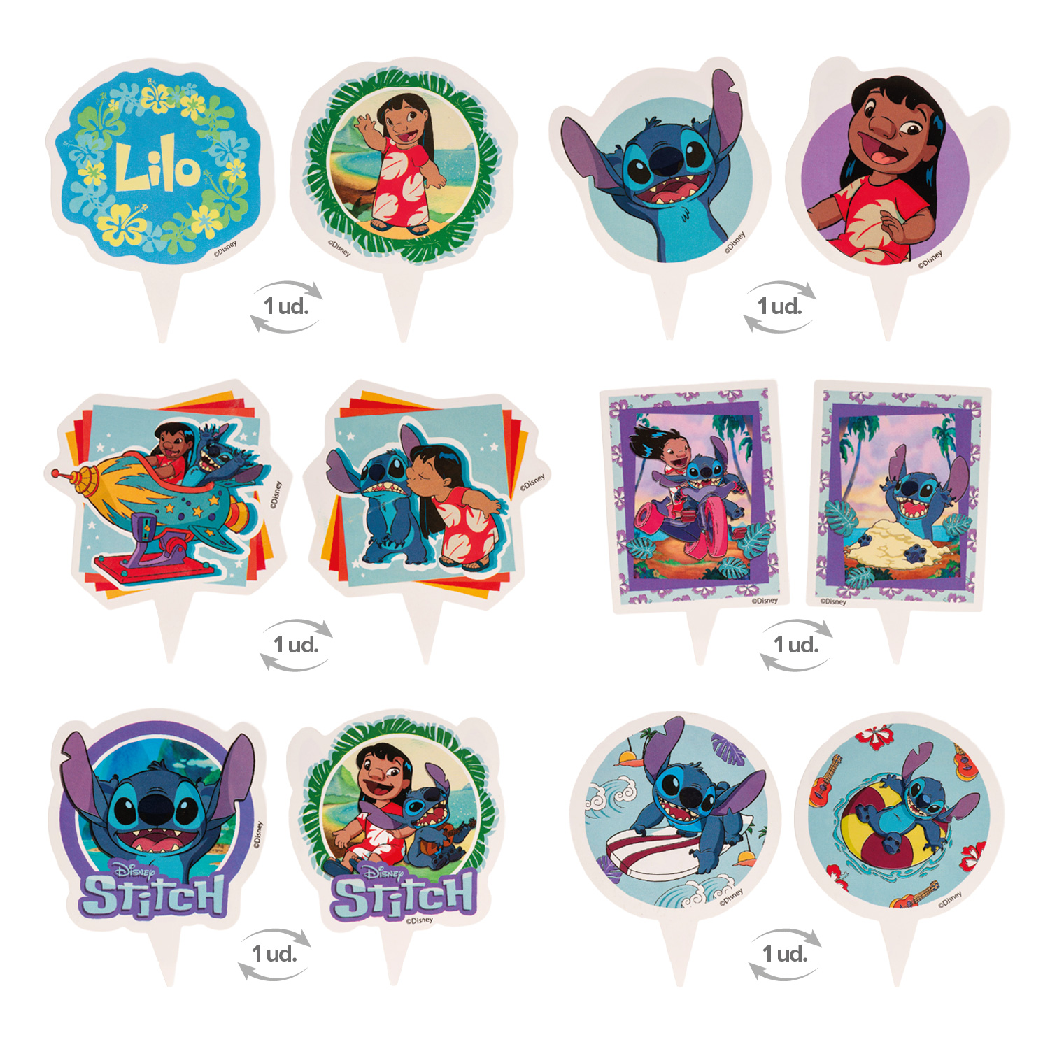 Stitch Cupcakeförmchen & Topper Set – Disney Lilo & Stitch Muffinförmchen für Kindergeburtstag
