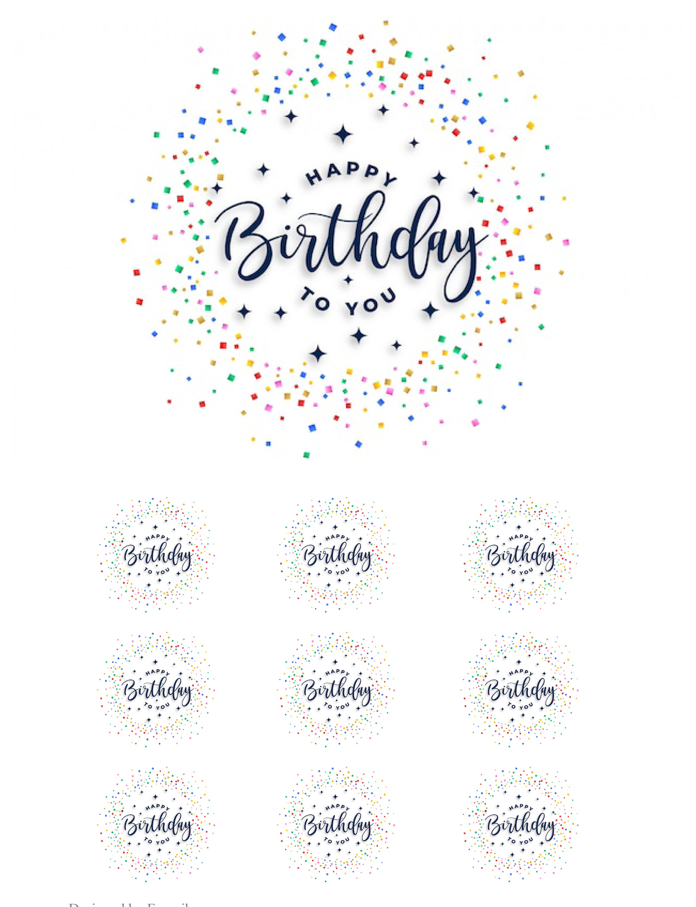 Tortenaufleger Happy Birthday 