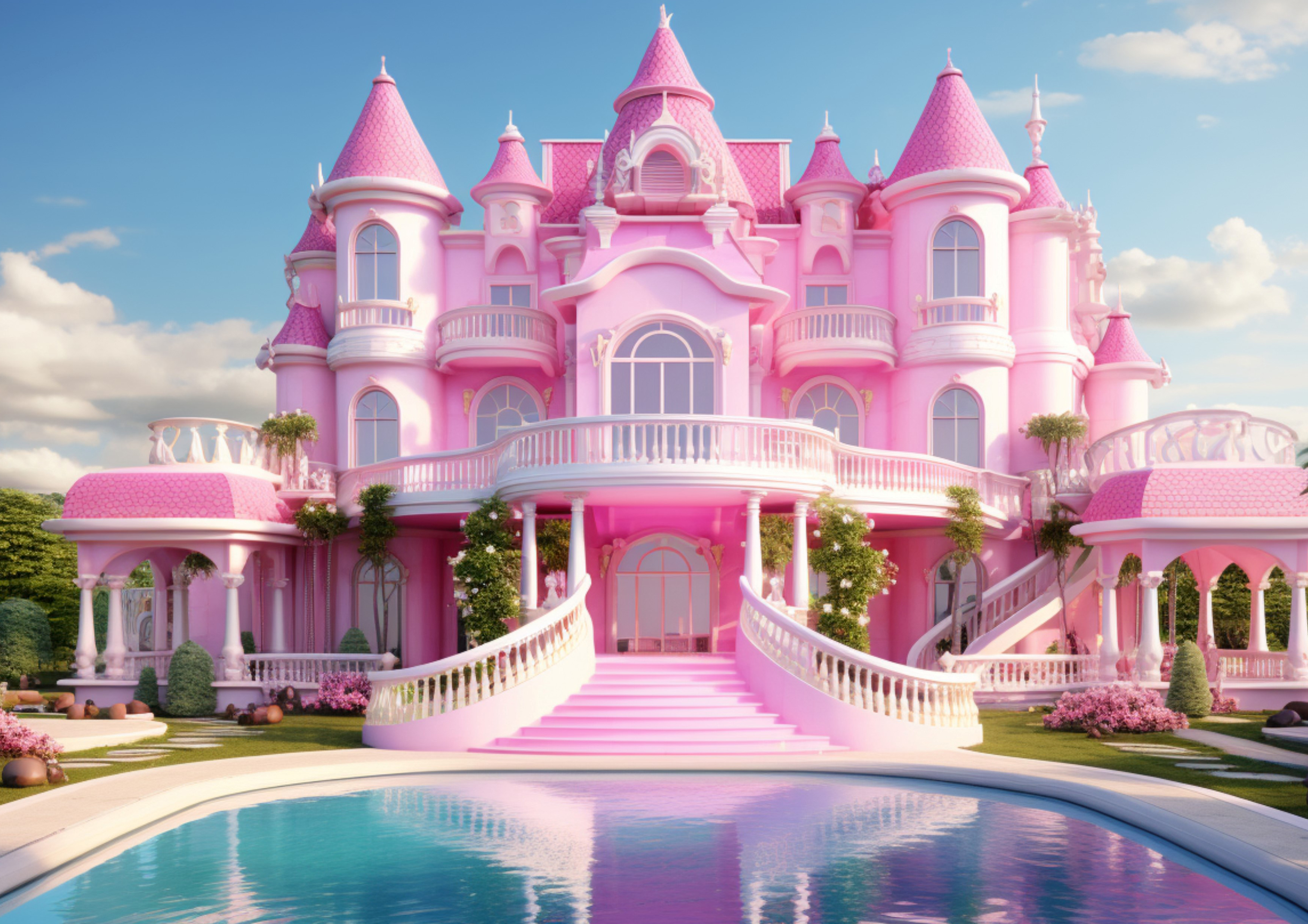 Deko Fondant Barbieschloss