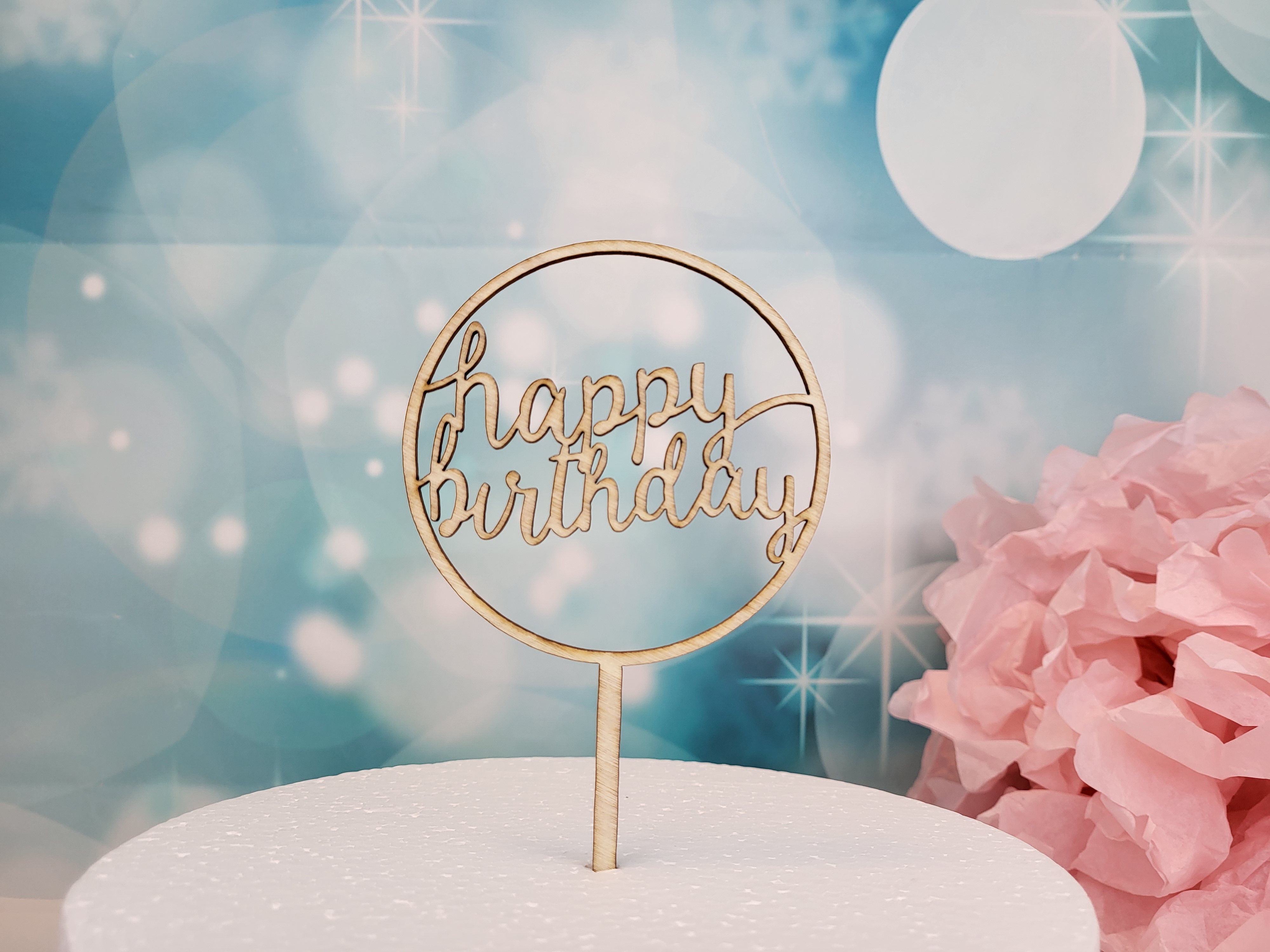 Cake Topper Happy Birthday