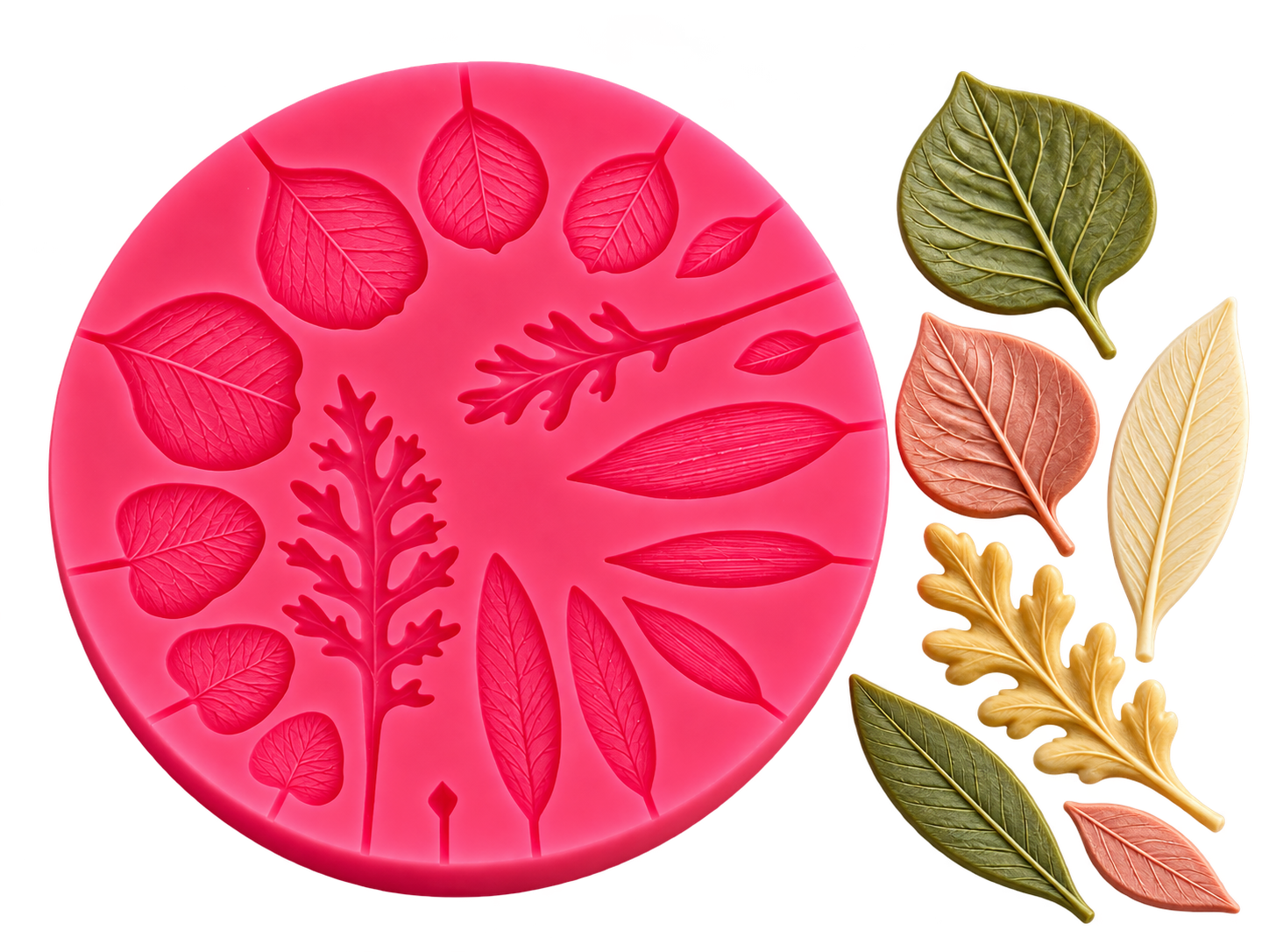 Silikonform Blätter – Fondant Blattform für Tortendeko