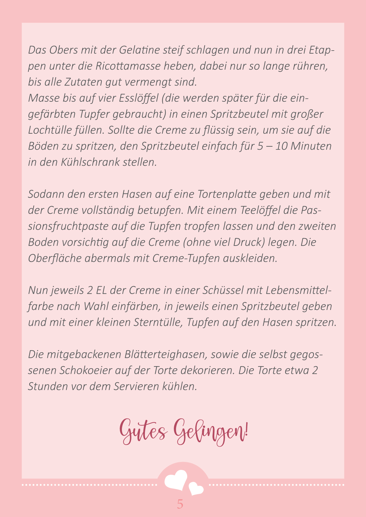 Rezeptkarte Ostertorte
