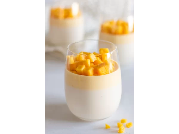 Sahnefest Mango-Aprikose 125 g – Sahnestabilisator mit Fruchtstücken