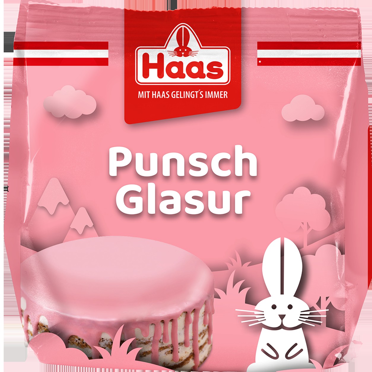 Haas Punschglasur 250 g – Zuckerglasur für Punschkrapfen & Torten
