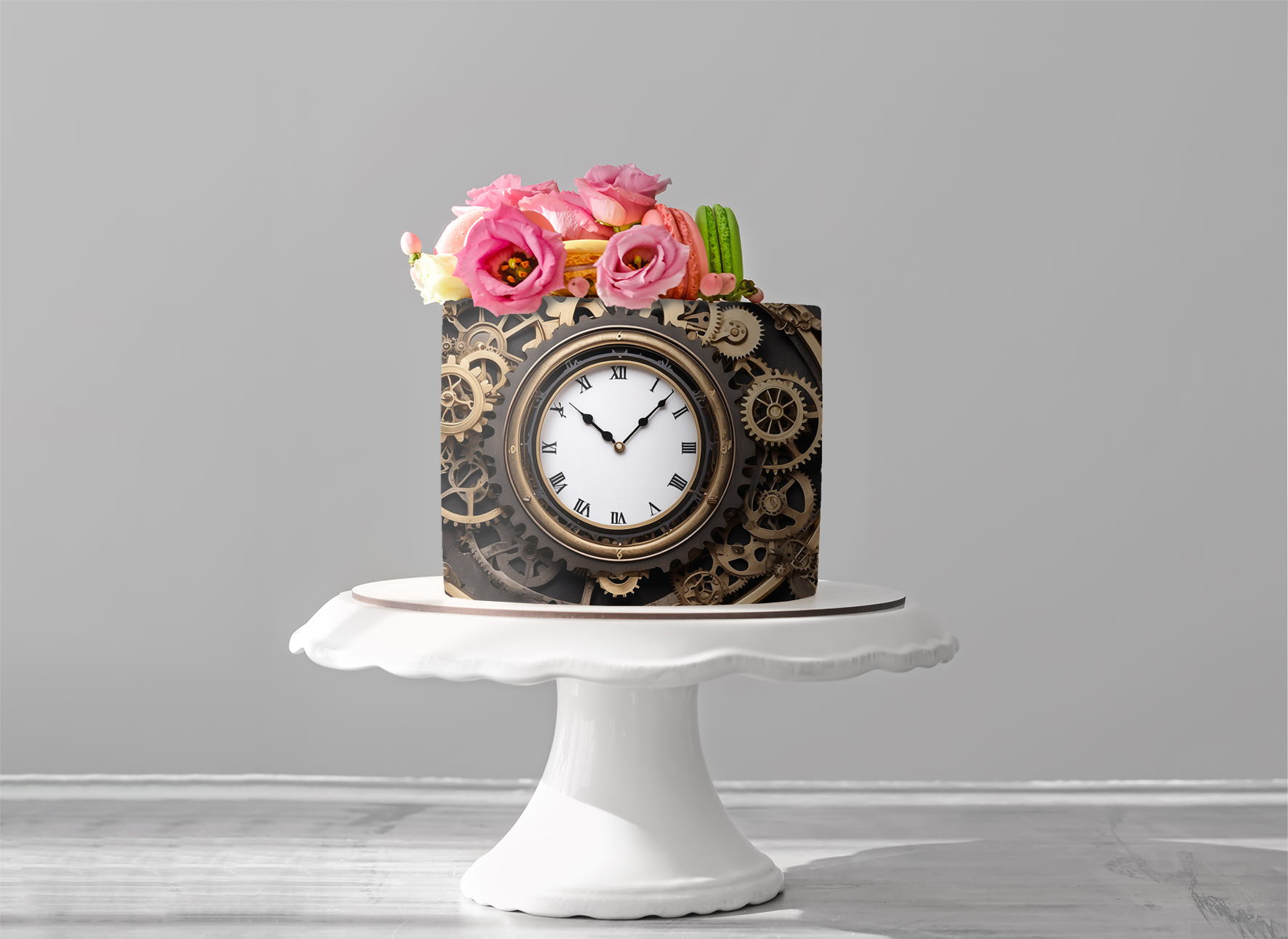 Deko Fondant Uhr