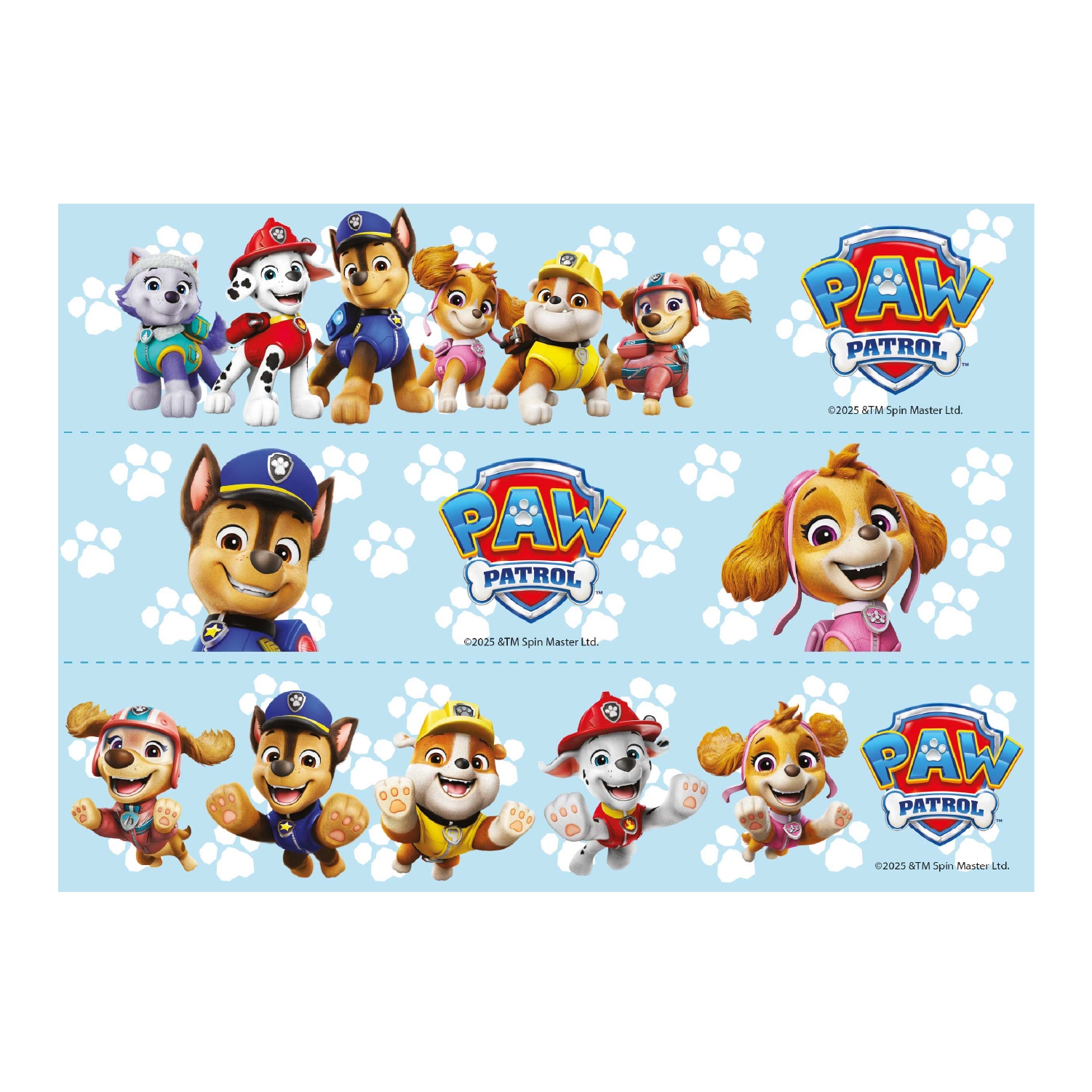 Essbare Paw Patrol Dekoration A5 – Tortenband für Kindergeburtstag