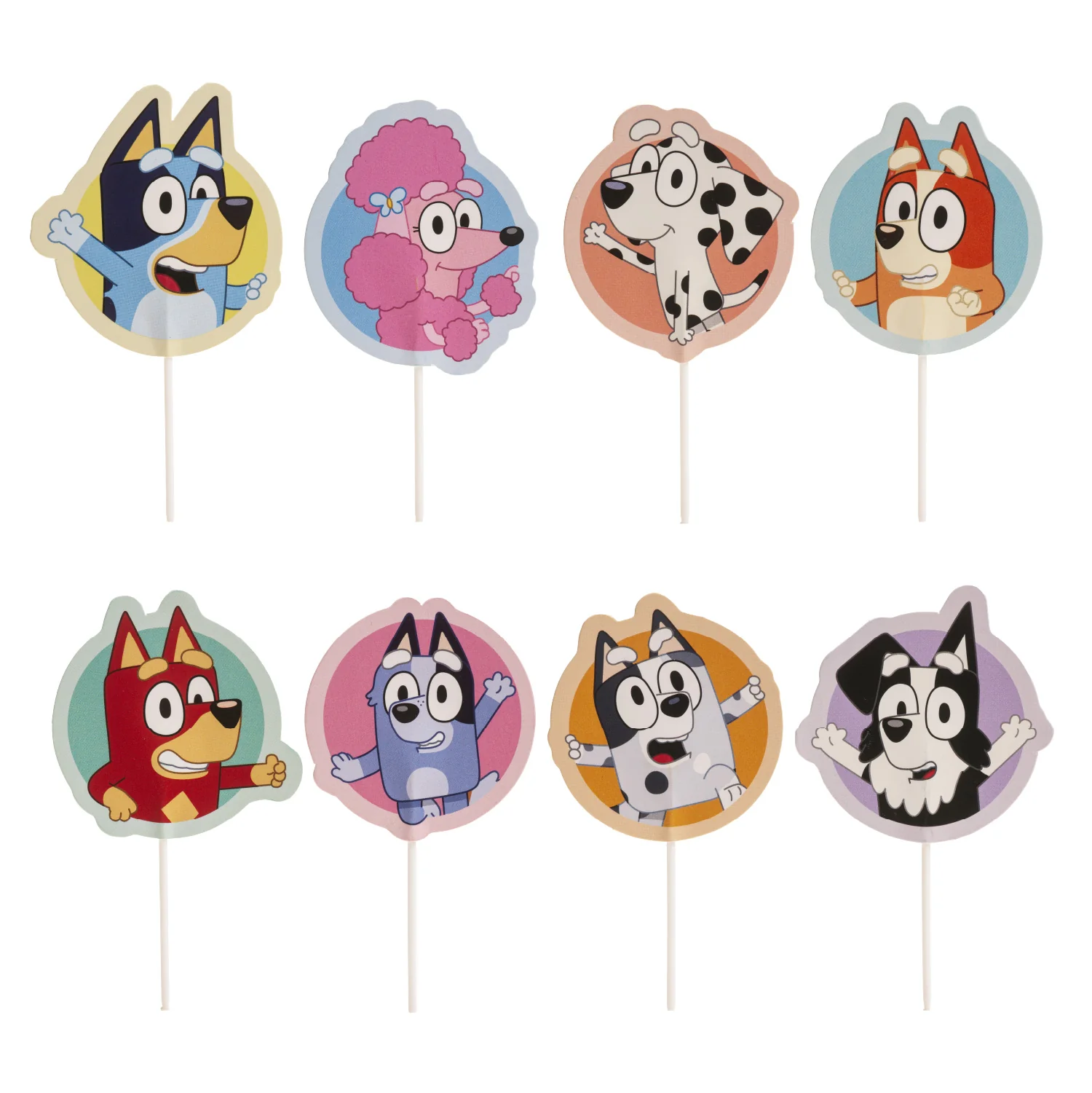 Bluey & Bingo Cupcake Topper – 16 Stück