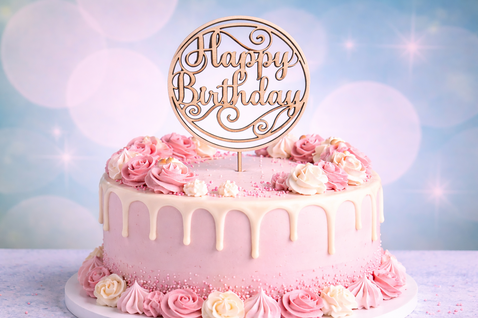 Cake Topper Happy Birthday
