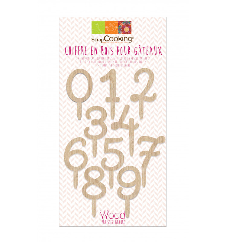 Caketopper Zahlen aus Holz