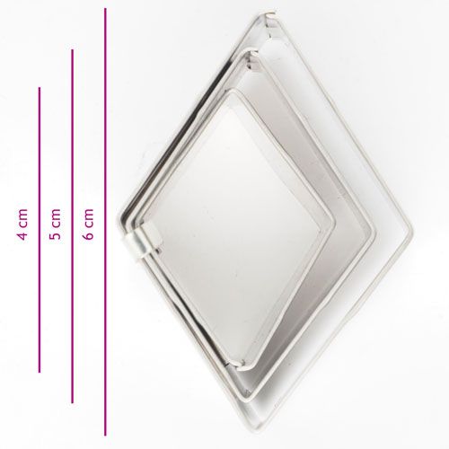 Ausstecher Set Raute 3-teilig – 4, 5 & 6 cm
