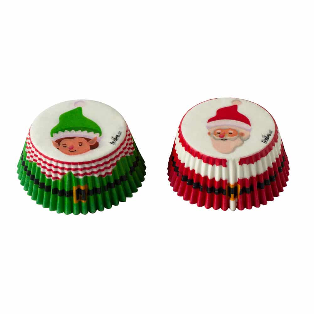 Muffinförmchen Weihnachtsmann & Elfe