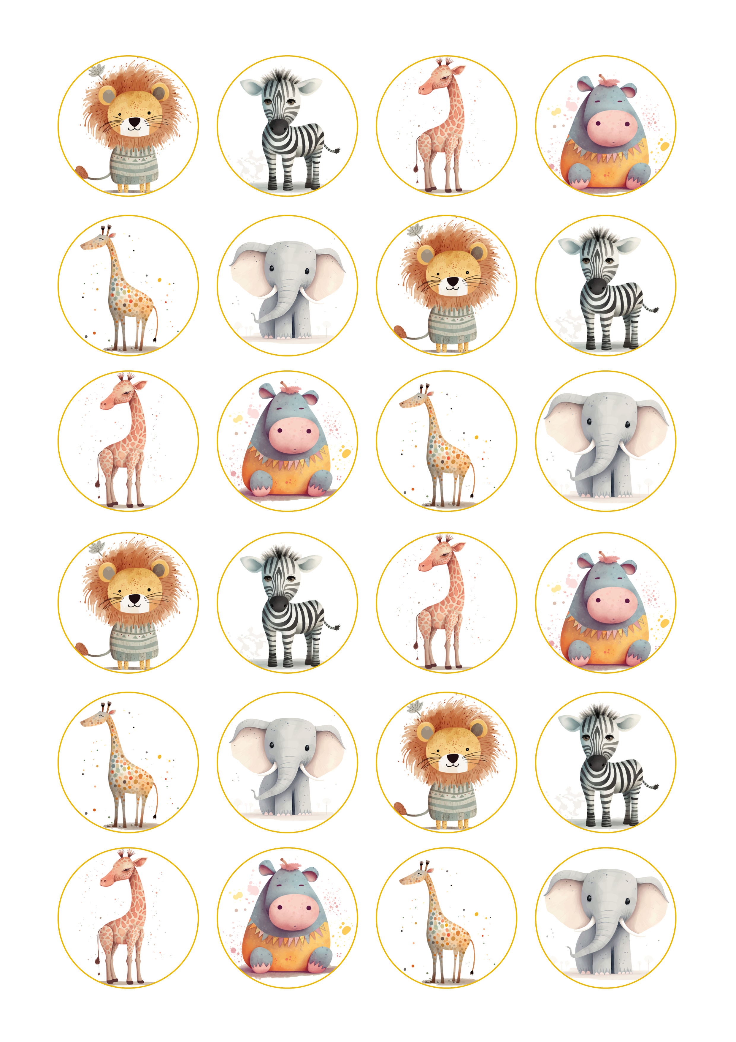 Muffinaufleger Zootiere