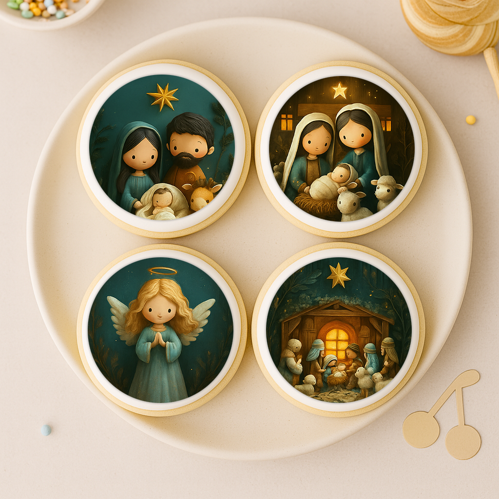 Keksaufleger Weihnachten Krippe