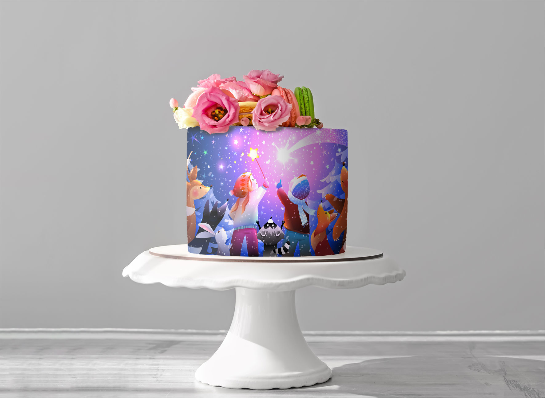 Deko Fondant Winternacht