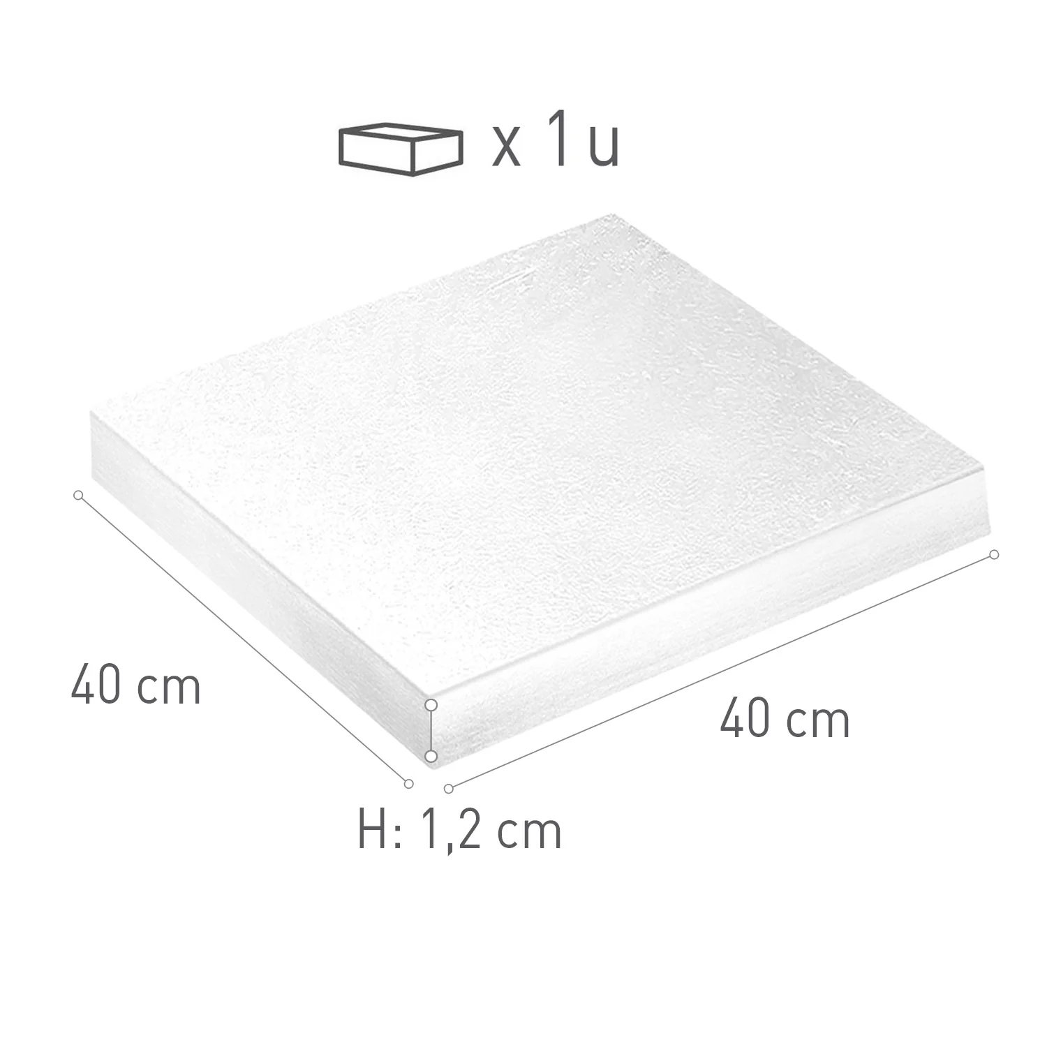 Tortenplatte Silber (40 x 40cm) 