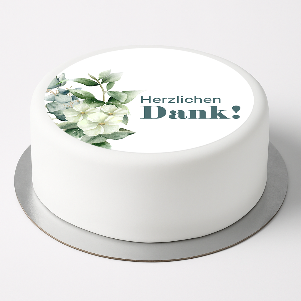 Tortenaufleger Herzlichen Dank 