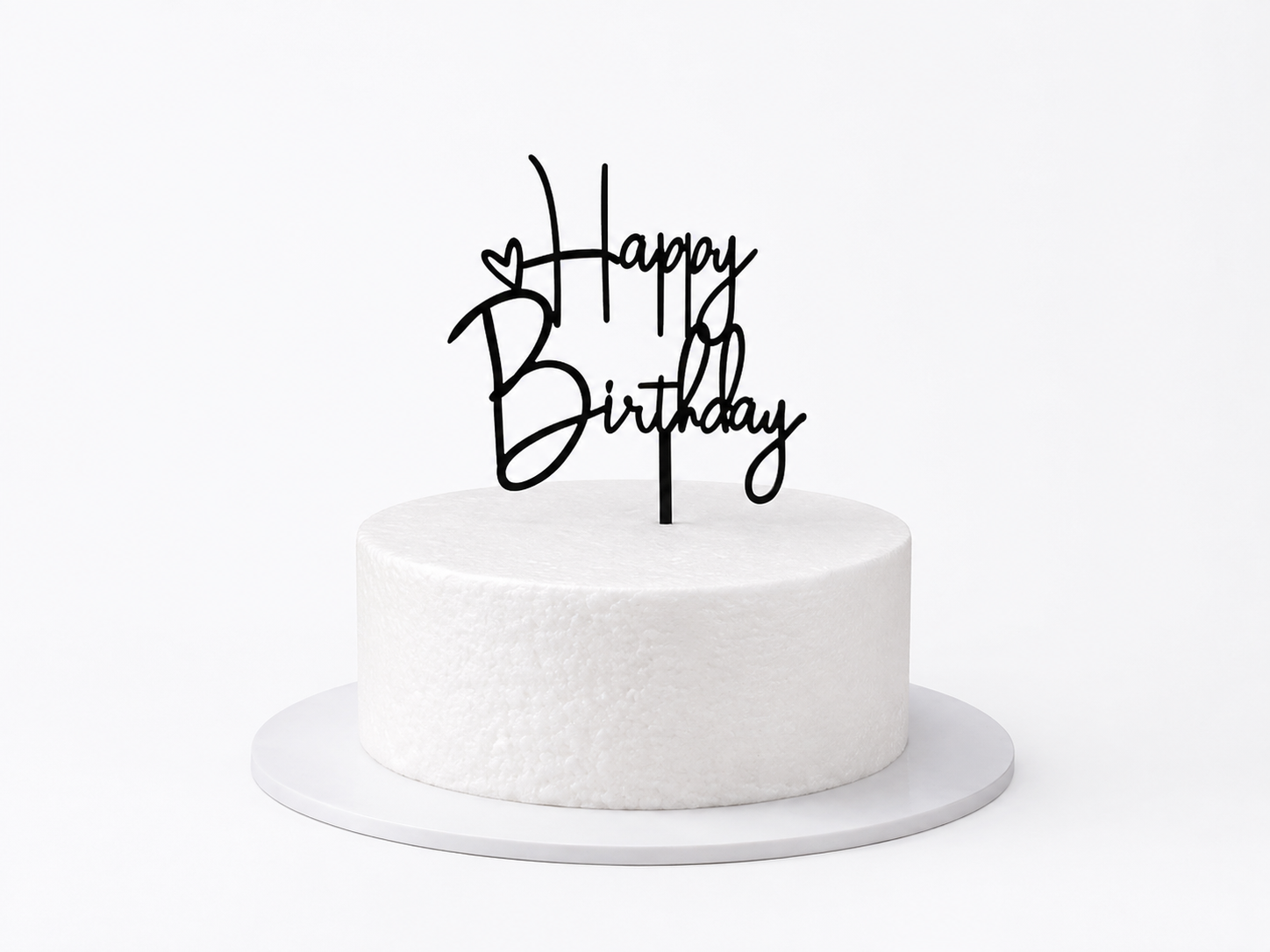 Cake Topper Happy Birthday  schwarz T2
