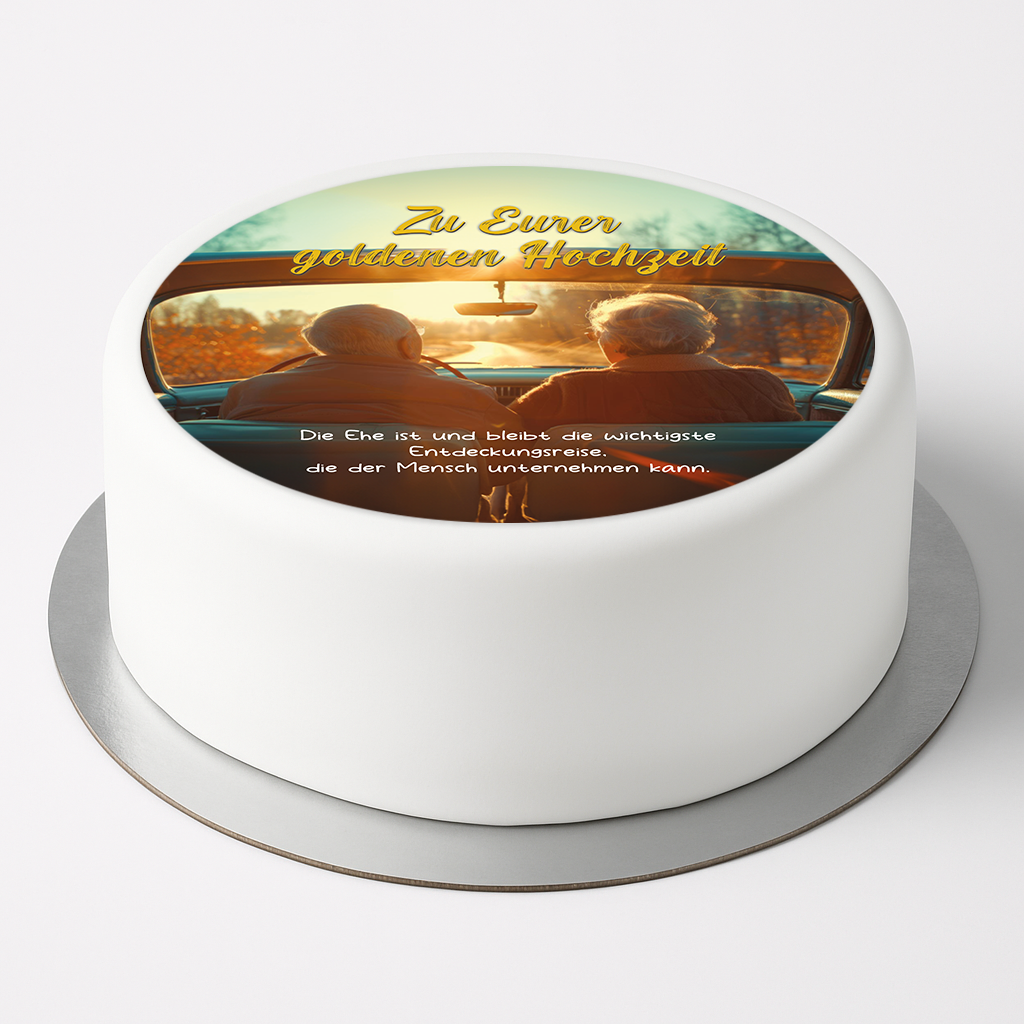 Tortenaufleger Goldene Hochzeit