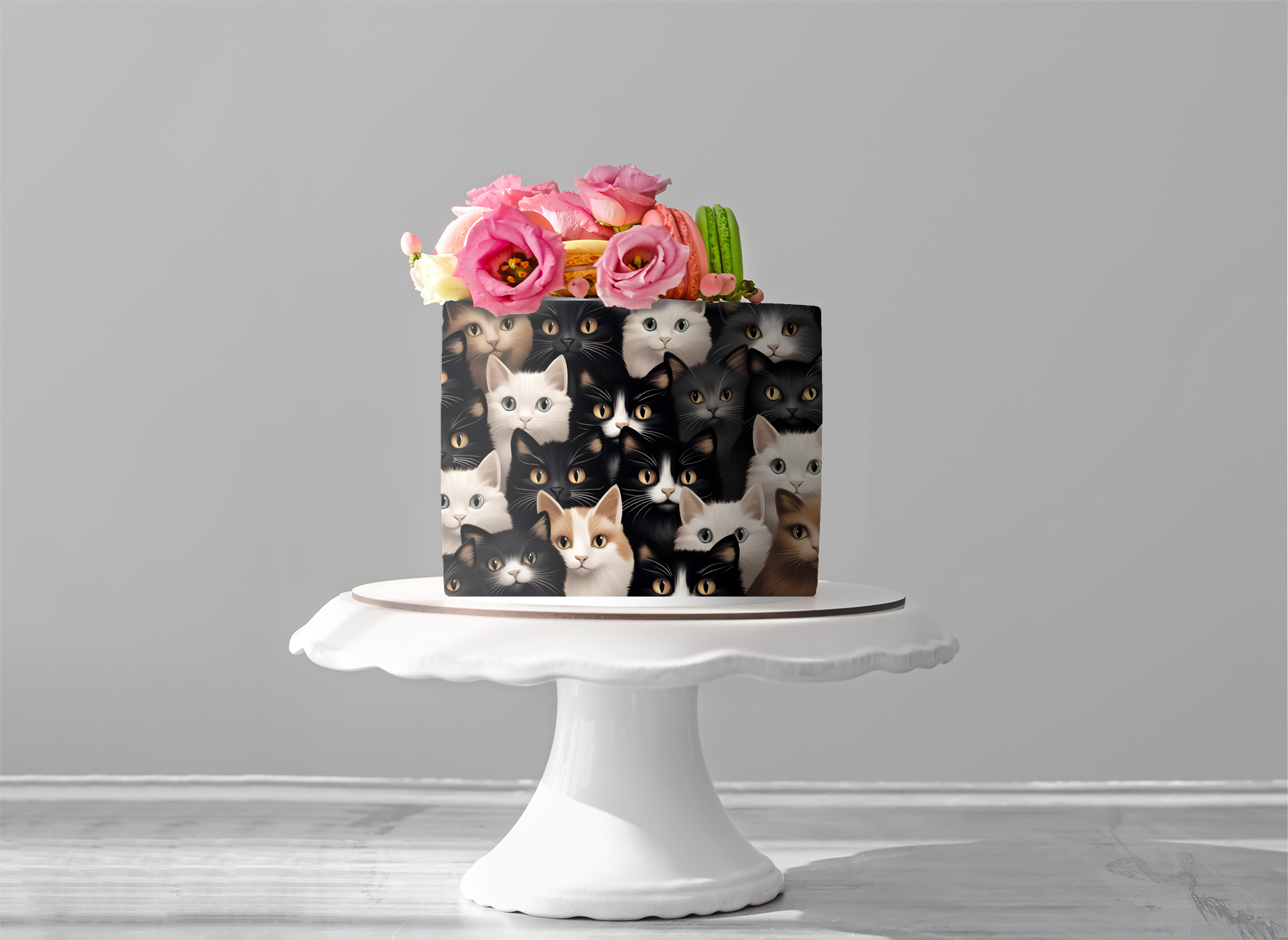 Deko Fondant  Katzen