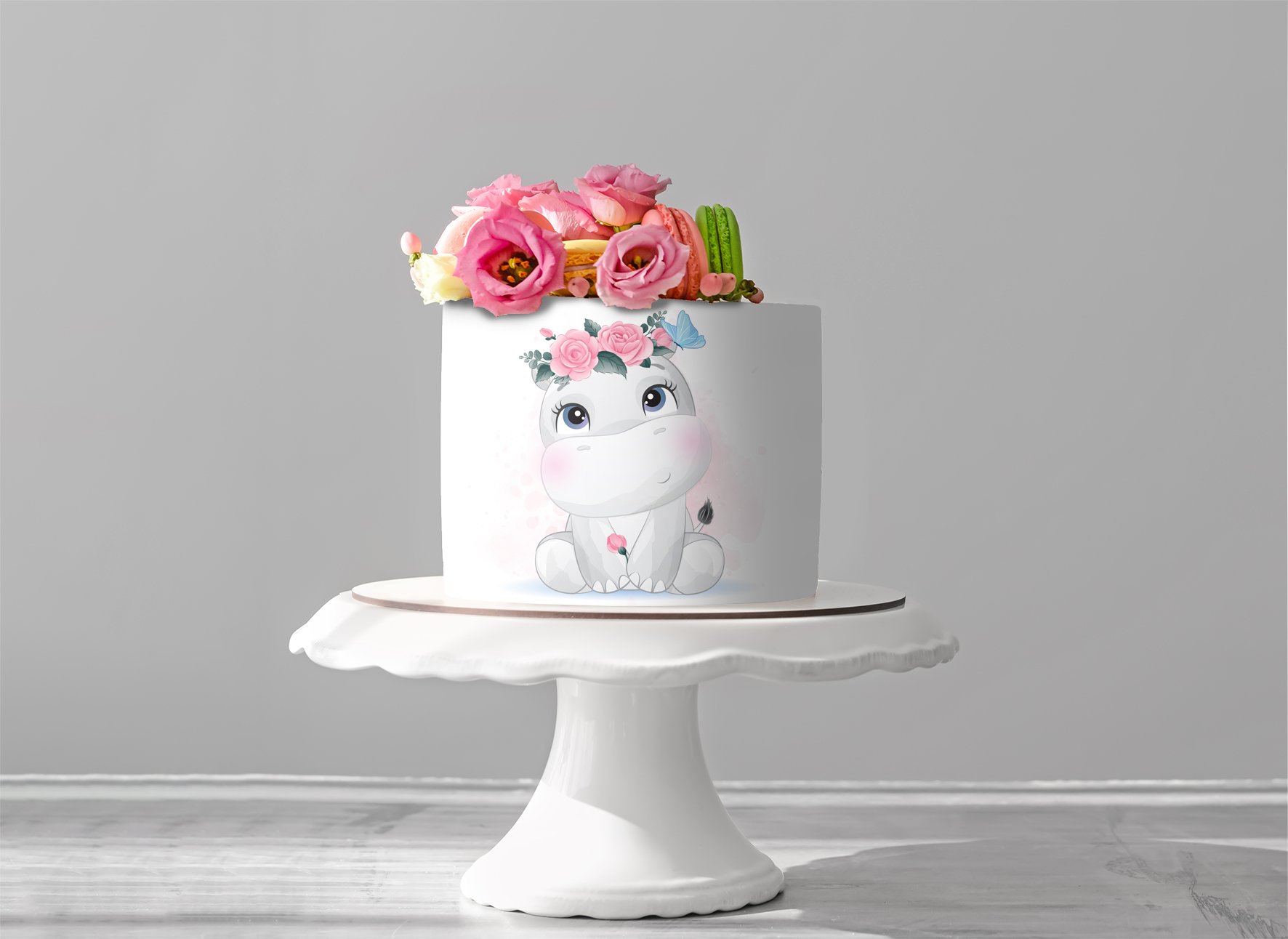 Deko Fondant Nilpferd