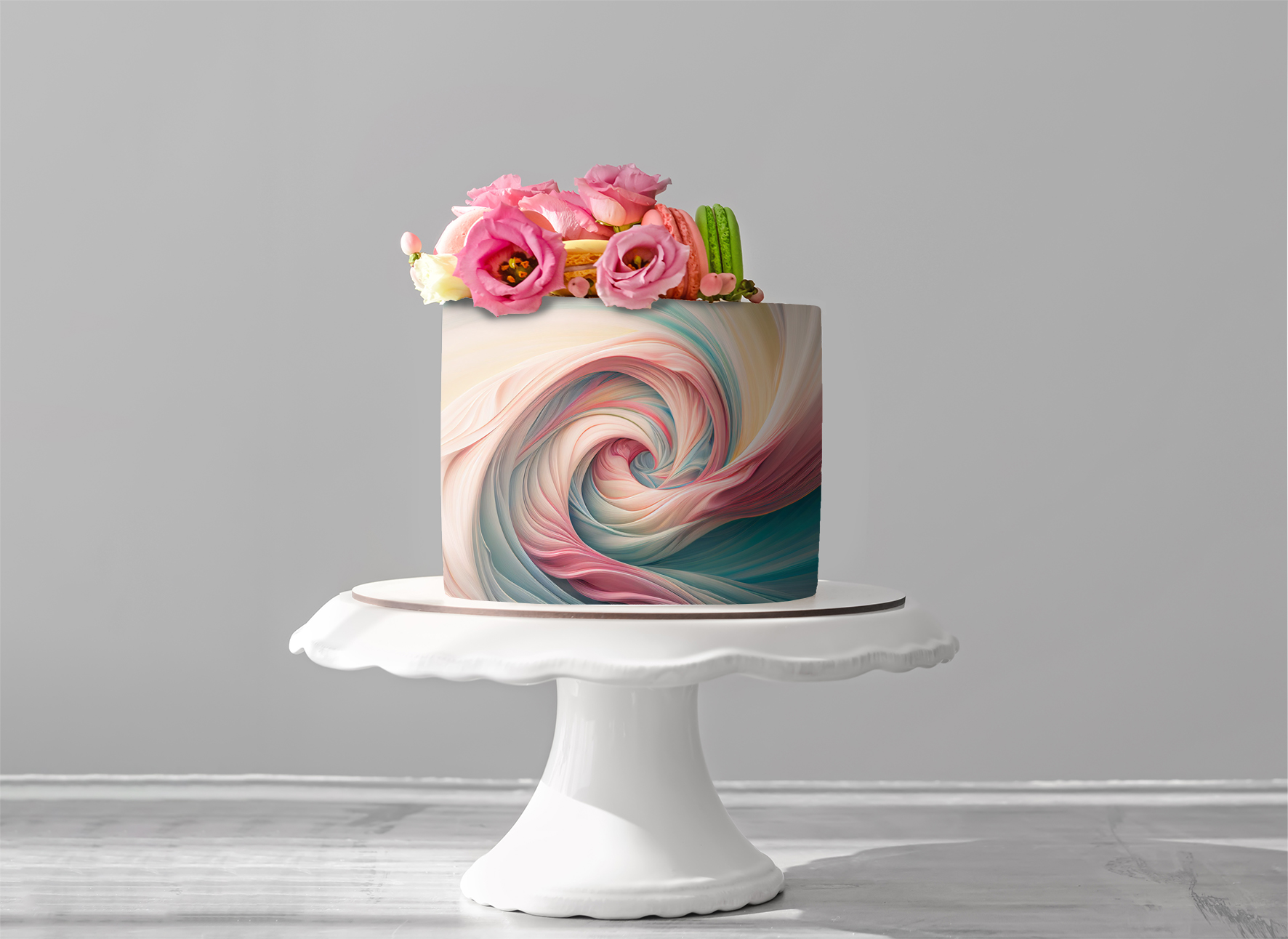 Deko Fondant rosa-blau