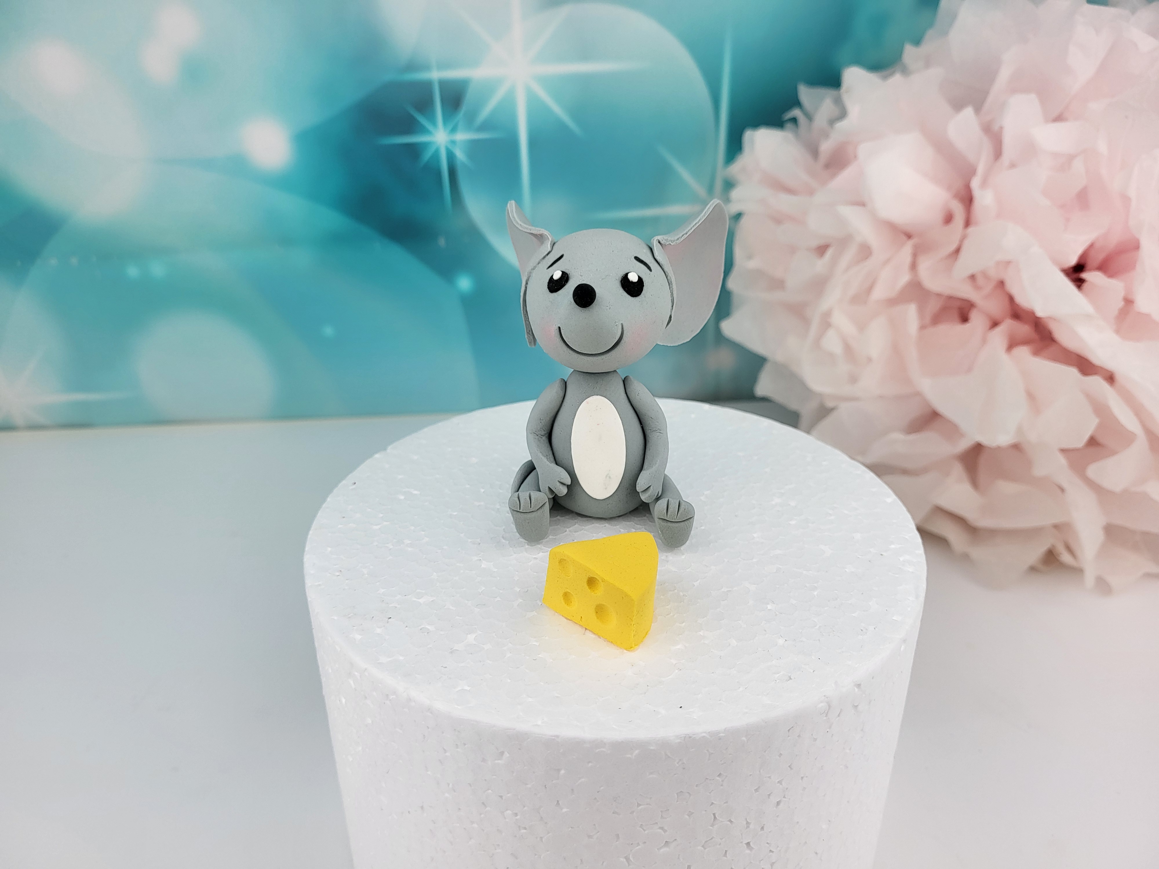 Tortenfigur Maus mit Käse