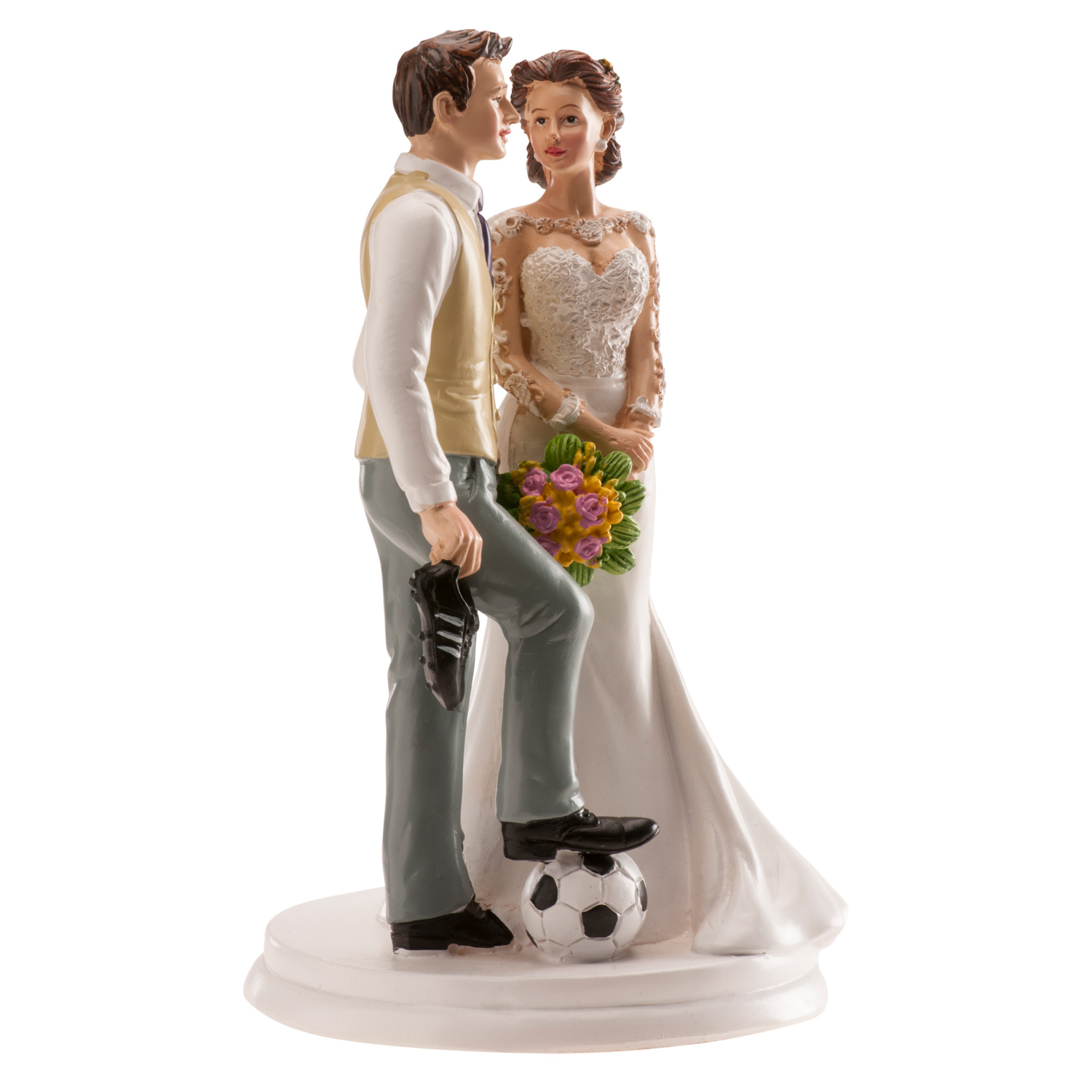 Hochzeitspaar Fußball 20 cm – originelle Tortendeko für Hochzeitstorten