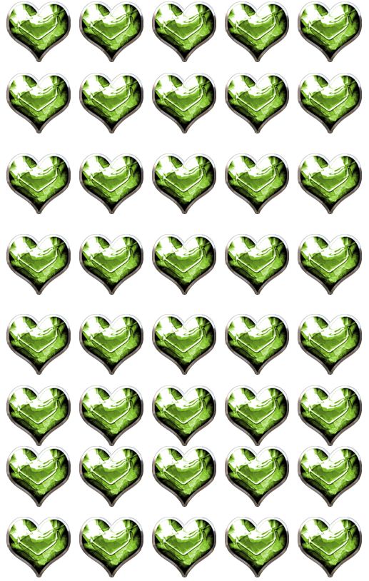 Herzen grün
