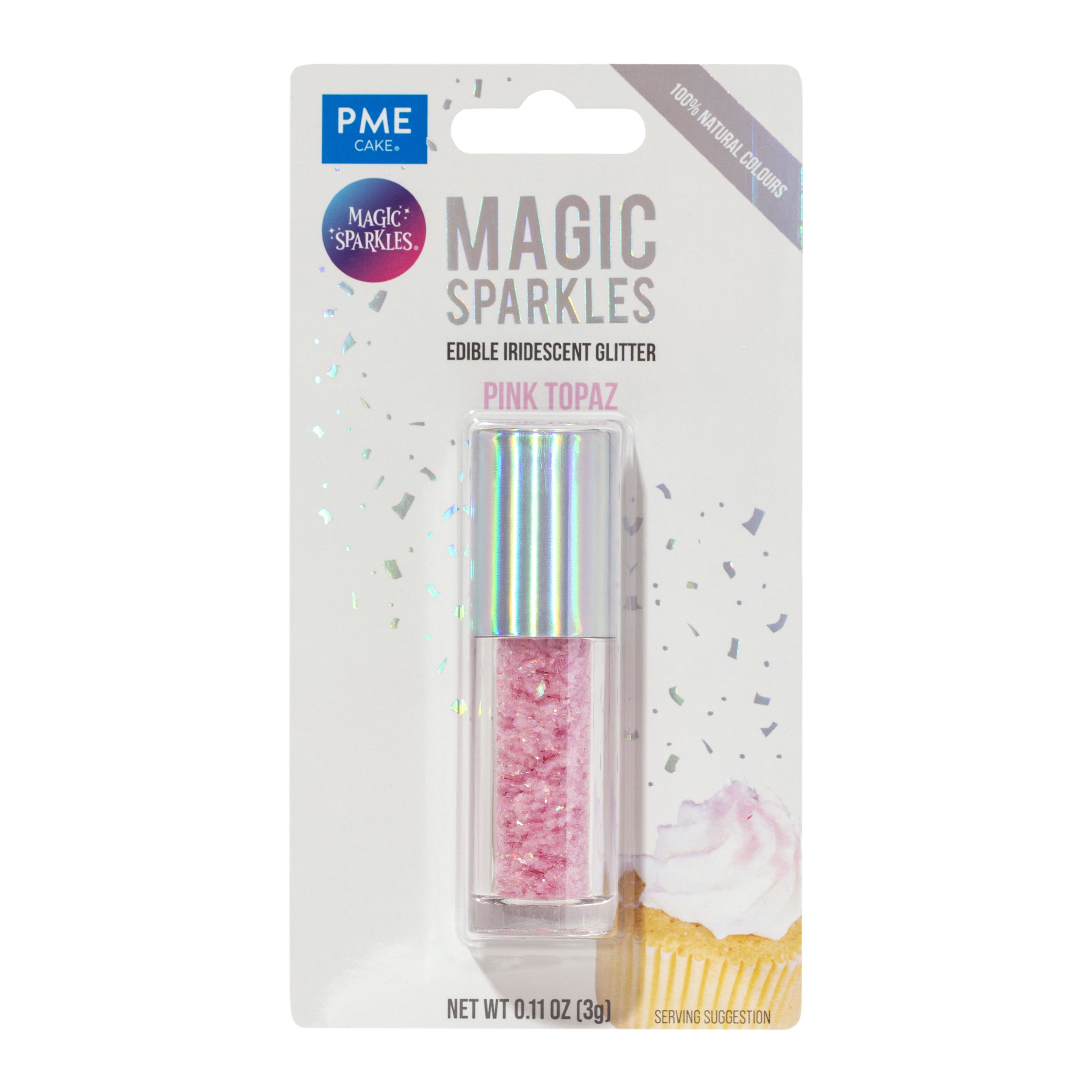 PME Magic Sparkles Pink – essbarer rosa Glitzer für Torten, Cupcakes & Kekse