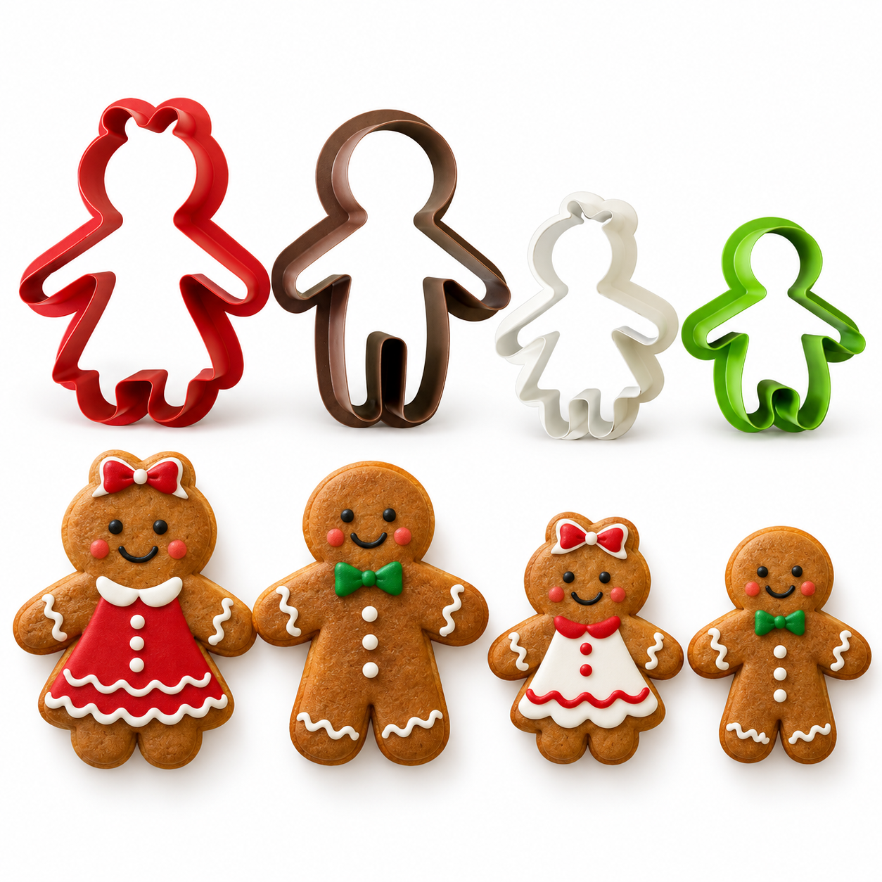Ausstecher Set Lebkuchen Familie | 4 Teile