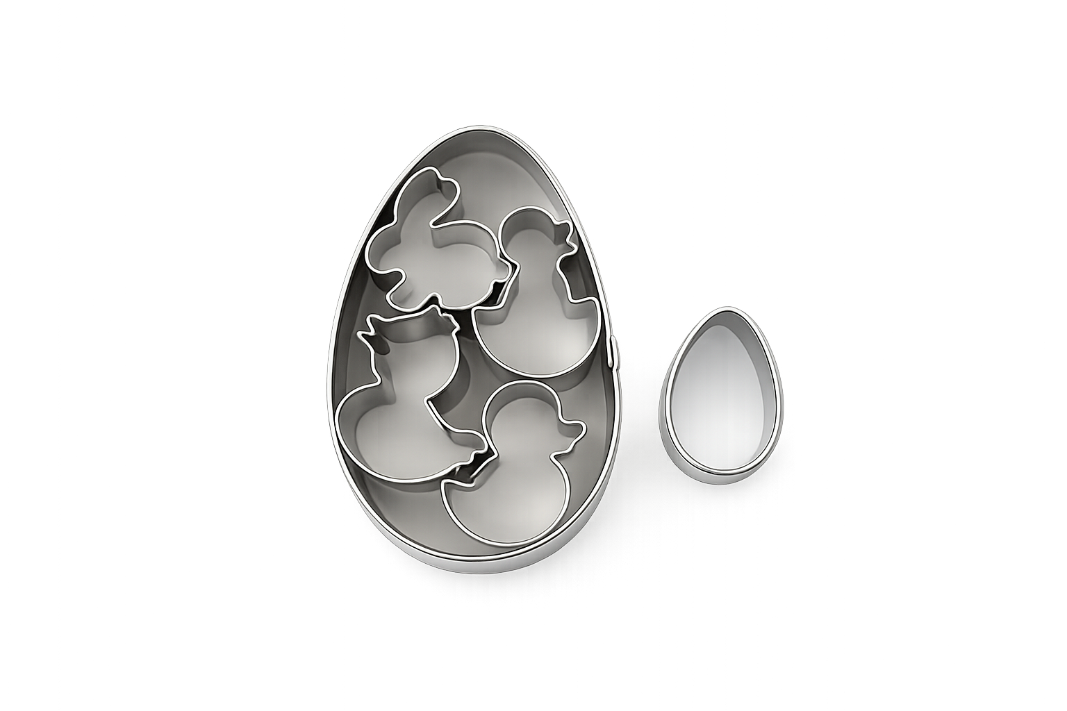 Osterei-Ausstecher-Set mit Mini-Motiven, 6-teilig  A119