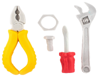 Essbare Zuckerdekoration "Werkzeug-Set" – Handmodelliert Essbare Zuckerdekoration "Werkzeug-Set" – Handmodelliert